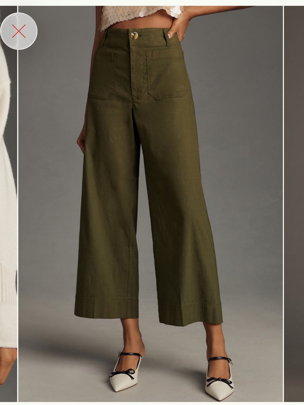 Colette Cropped Wide Leg Pants